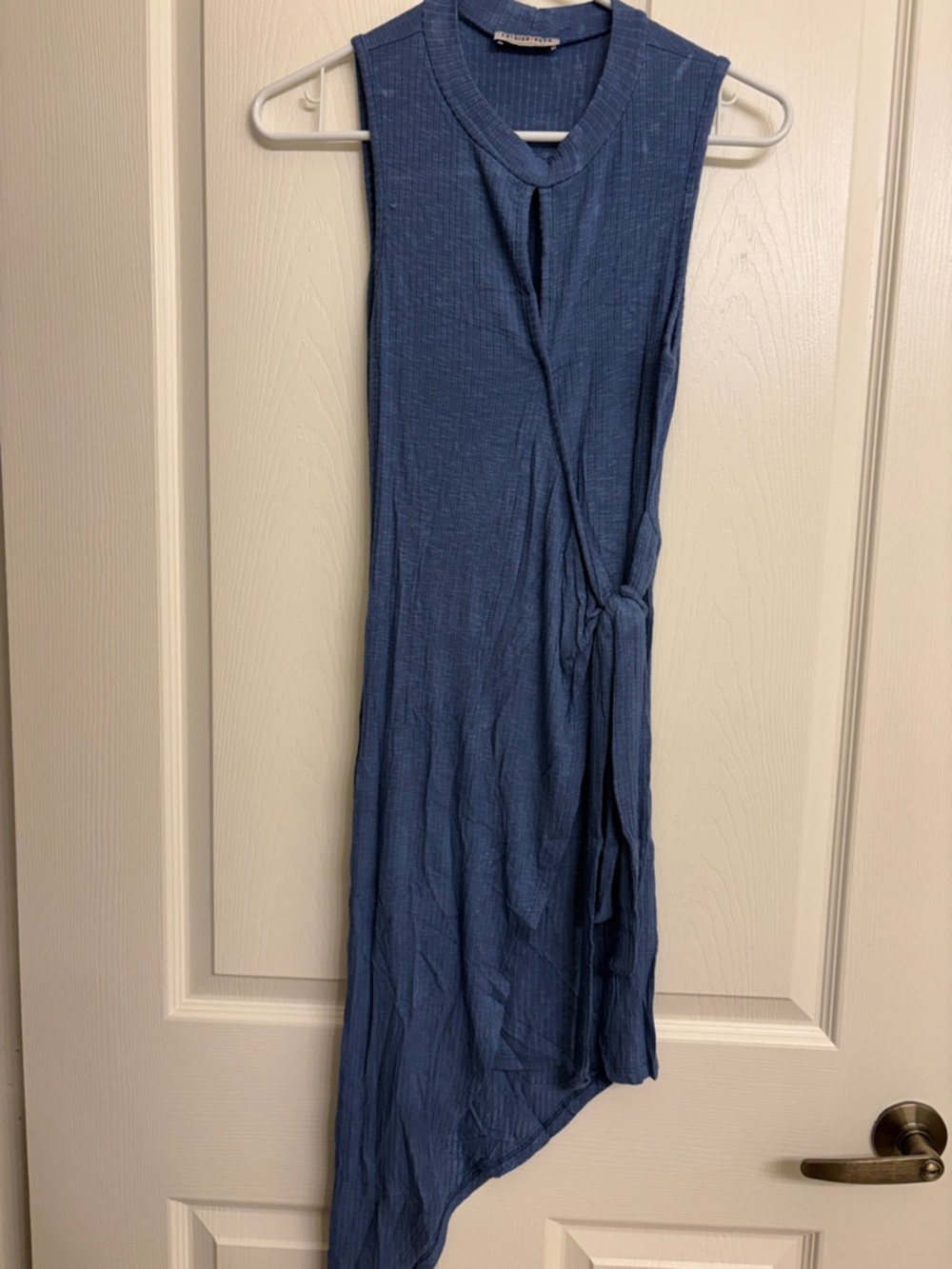 Fashion Nova Blue Asymmetrical Sleeveless Dress